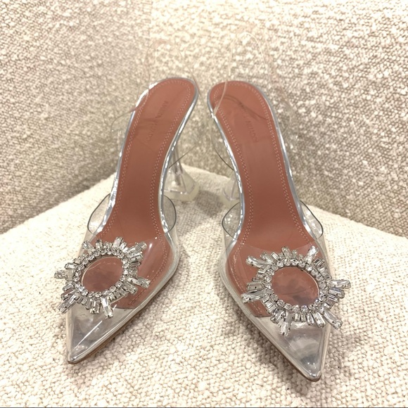 AMINA MUADDI Authentic Begum PVC Slingback Pumps in Transparent - Picture 8 of 16